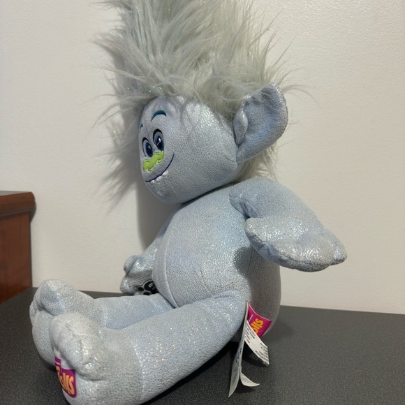 Build a Bear Guy Diamond Blue Troll DreamWorks Plush Large Glittery Hair Works - Picture 3 of 8